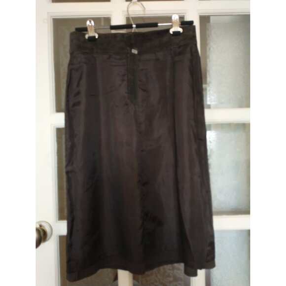 100% genuine brown suede skirt 38 with lining,  14,5" waist - Picture 11 of 14
